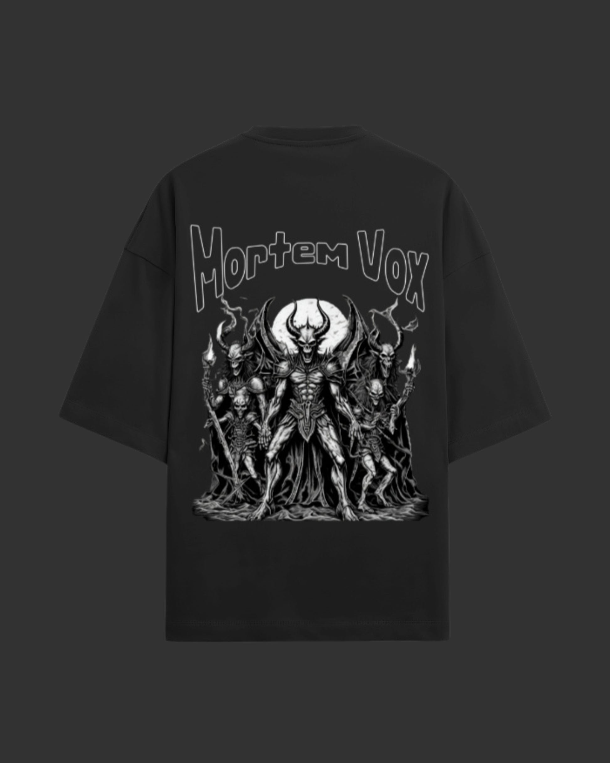 Mortem Vox Black Unisex Terry Oversized Tee