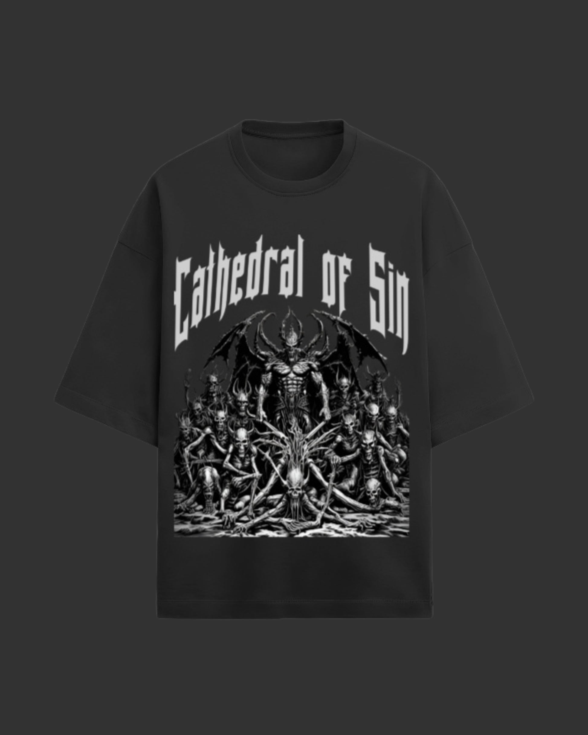 Cathedral of Sin Black Unisex Terry Oversized Tee