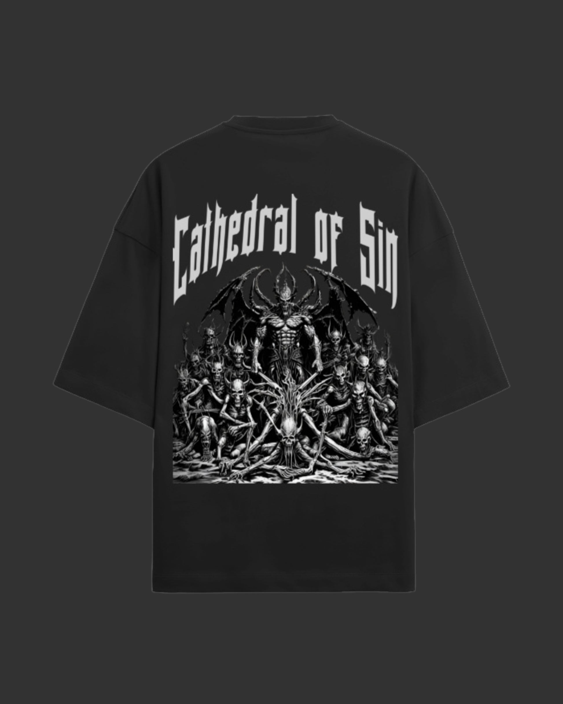 Cathedral of Sin Black Unisex Terry Oversized Tee