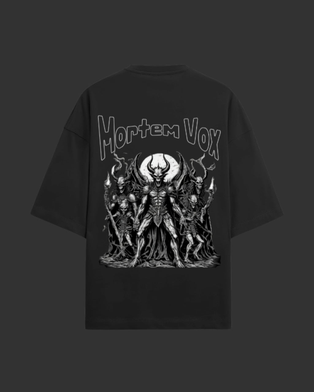 Mortem Vox Black Unisex Terry Oversized Tee