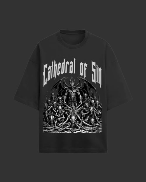 Cathedral of Sin Black  Unisex Terry Oversized Tee
